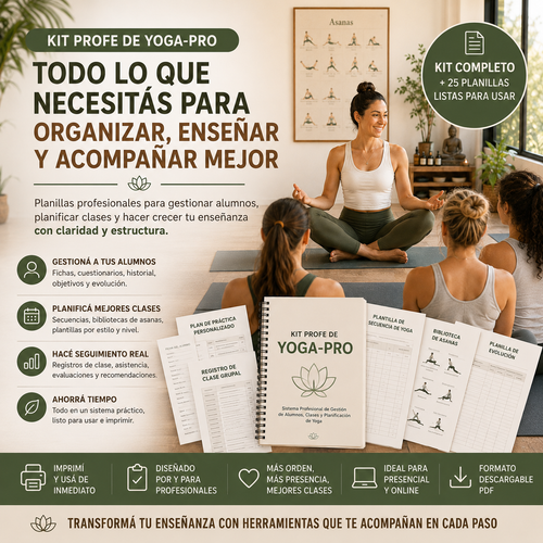 Planillas Exclusivas Profe de Yoga